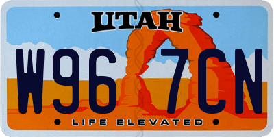 UT license plate W967CN