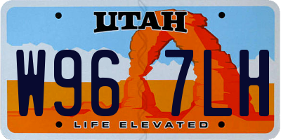 UT license plate W967LH