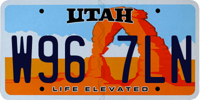 UT license plate W967LN