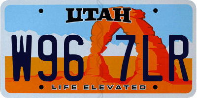 UT license plate W967LR