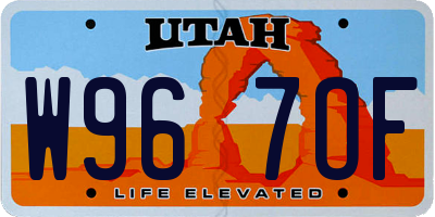 UT license plate W967OF
