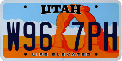 UT license plate W967PH