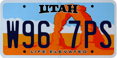 UT license plate W967PS