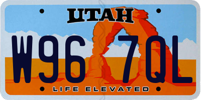 UT license plate W967QL