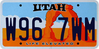 UT license plate W967WM