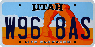 UT license plate W968AS