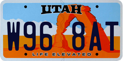 UT license plate W968AT