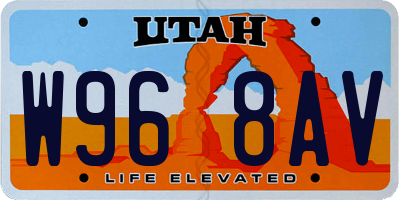 UT license plate W968AV