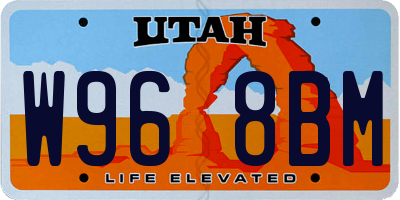 UT license plate W968BM