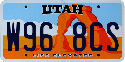 UT license plate W968CS