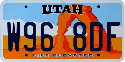 UT license plate W968DF
