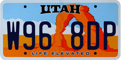 UT license plate W968DP