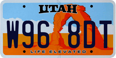 UT license plate W968DT