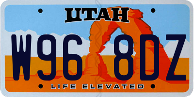 UT license plate W968DZ
