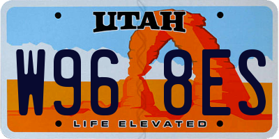 UT license plate W968ES