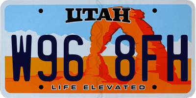 UT license plate W968FH