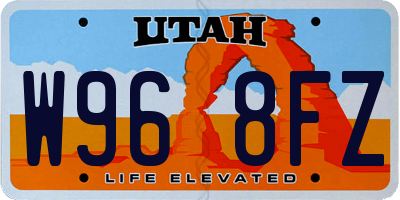 UT license plate W968FZ