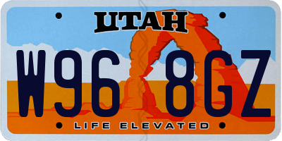 UT license plate W968GZ