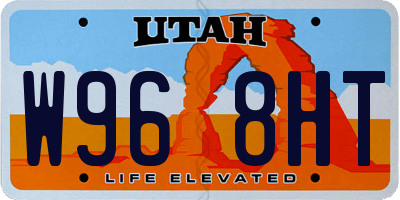 UT license plate W968HT