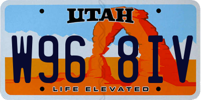 UT license plate W968IV