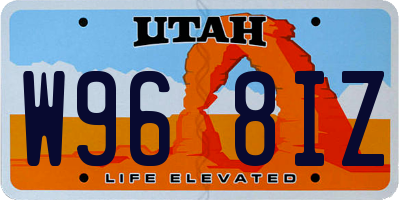 UT license plate W968IZ