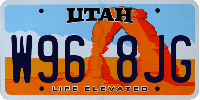 UT license plate W968JG