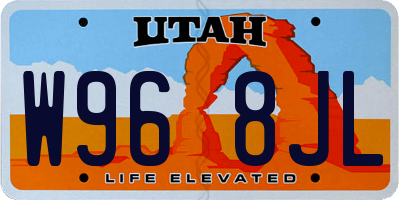 UT license plate W968JL