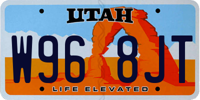 UT license plate W968JT