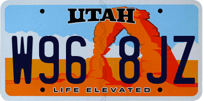 UT license plate W968JZ