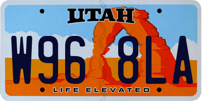 UT license plate W968LA