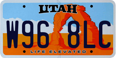 UT license plate W968LC