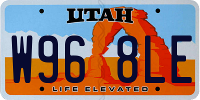 UT license plate W968LE