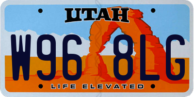 UT license plate W968LG