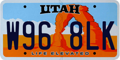 UT license plate W968LK