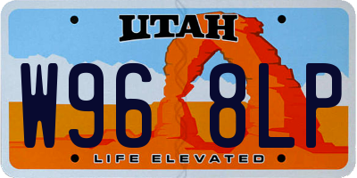 UT license plate W968LP