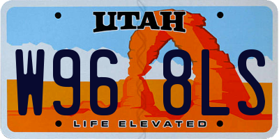 UT license plate W968LS