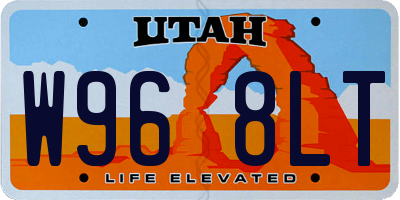 UT license plate W968LT