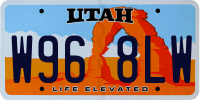 UT license plate W968LW