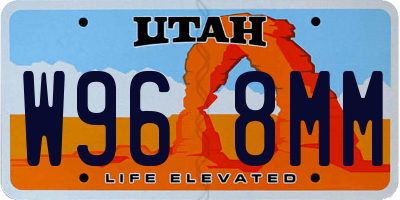 UT license plate W968MM