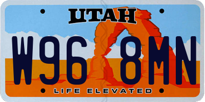 UT license plate W968MN