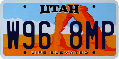 UT license plate W968MP