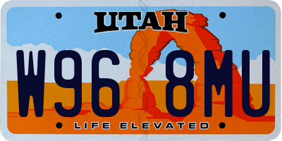 UT license plate W968MU
