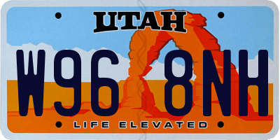 UT license plate W968NH