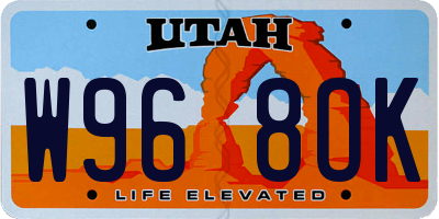 UT license plate W968OK