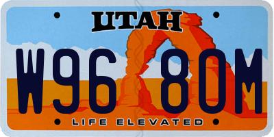 UT license plate W968OM