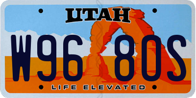 UT license plate W968OS