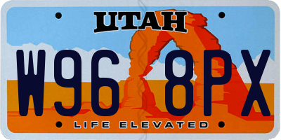 UT license plate W968PX