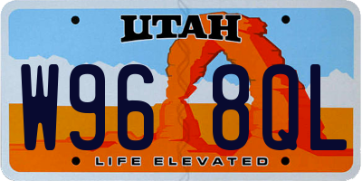 UT license plate W968QL