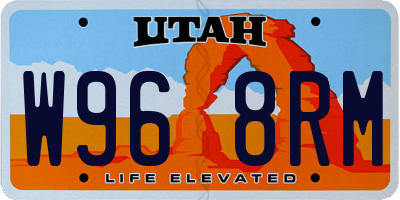 UT license plate W968RM