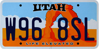 UT license plate W968SL